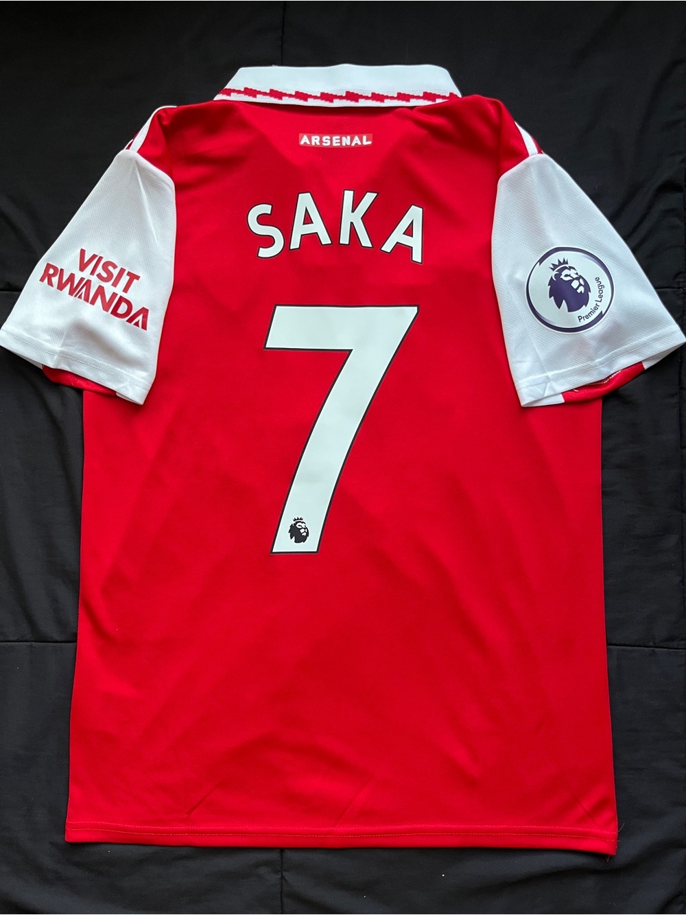 Saka #7 Arsenal Soccer Jersey Home 2022/2023 Red